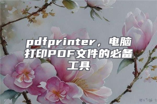 pdfprinter，电脑打印PDF文件的必备工具